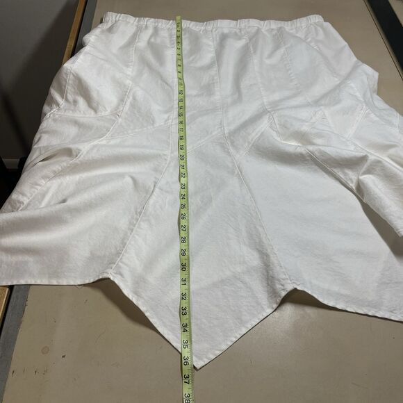 Catherines Womens Midi Skirt Plus Size 3X Linen Blend Fairy Asymmetric Fit&Flare - Picture 9 of 10